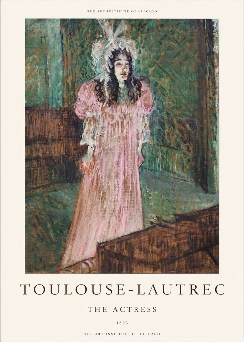 Toulouse-Lautrec The Actress No1 - Poster