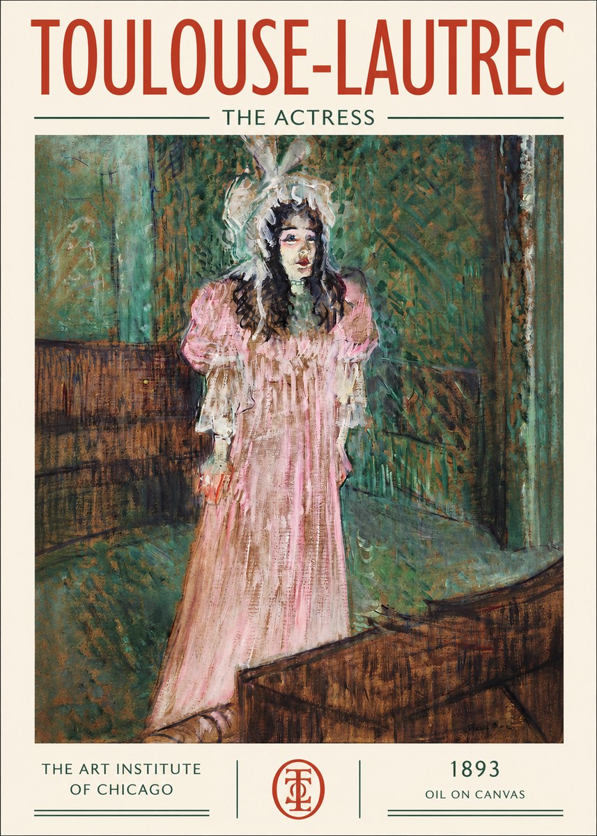 Toulouse-Lautrec The Actress No2 - Poster