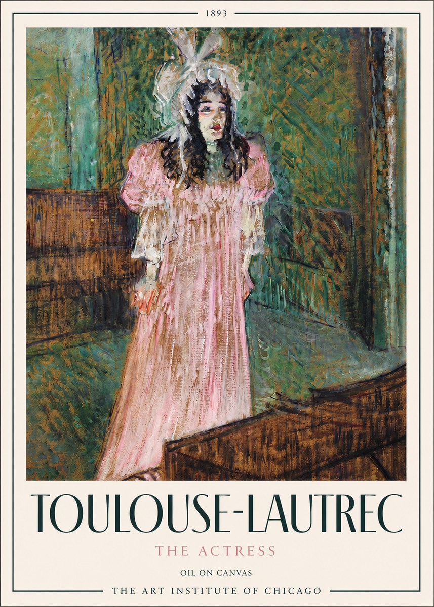 Toulouse-Lautrec The Actress No4 - Poster