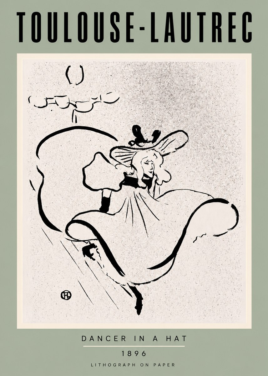 Toulouse-Lautrec Dancer in a Hat No3 - Poster