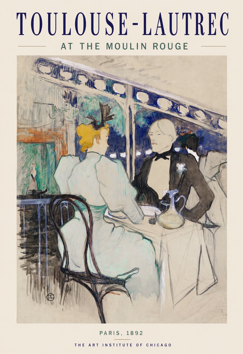 Toulouse-Lautrec At the Moulin Rouge XI No1 - Poster