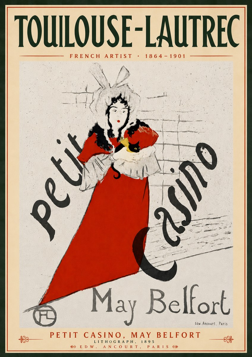 Toulouse-Lautrec Petit Casino, May Belfort No4 - Poster
