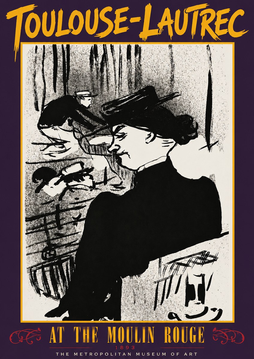 Toulouse-Lautrec At the Moulin Rouge XII No3 - Poster
