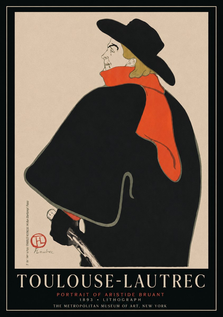 Toulouse-Lautrec Portrait of Aristide Bruant No1 - Poster