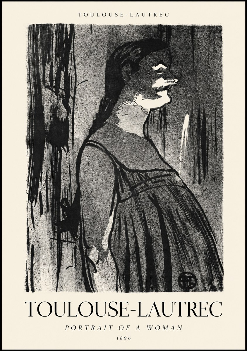 Toulouse-Lautrec Portrait of a Woman III No1 - Poster