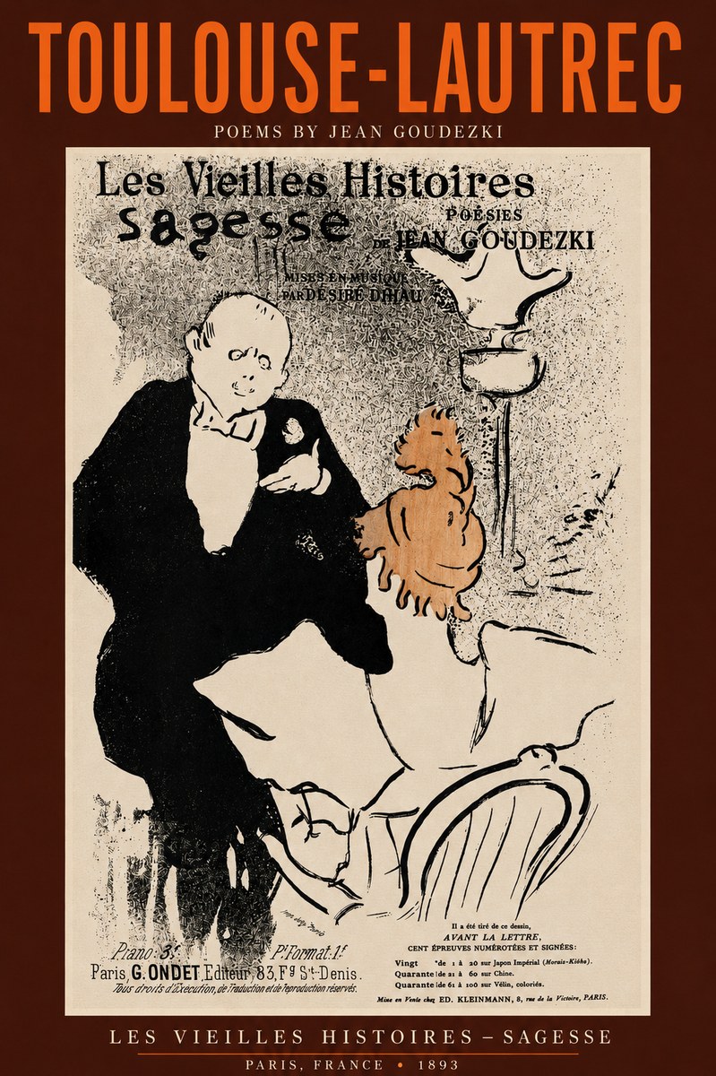 Toulouse-Lautrec Les Vieilles Histoires - Poésies Sagesse Jean Goudezki No2 - Poster