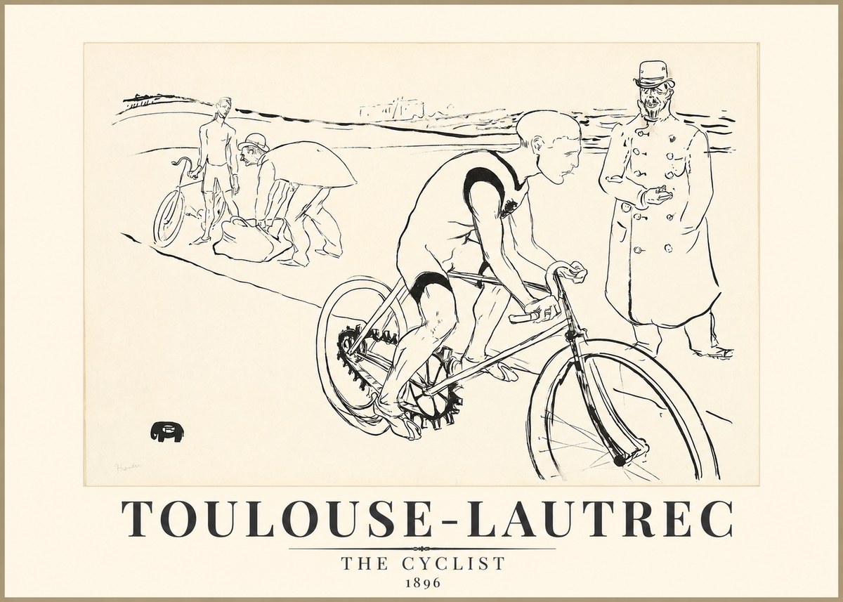 Toulouse-Lautrec The Cyclist No1 - Poster