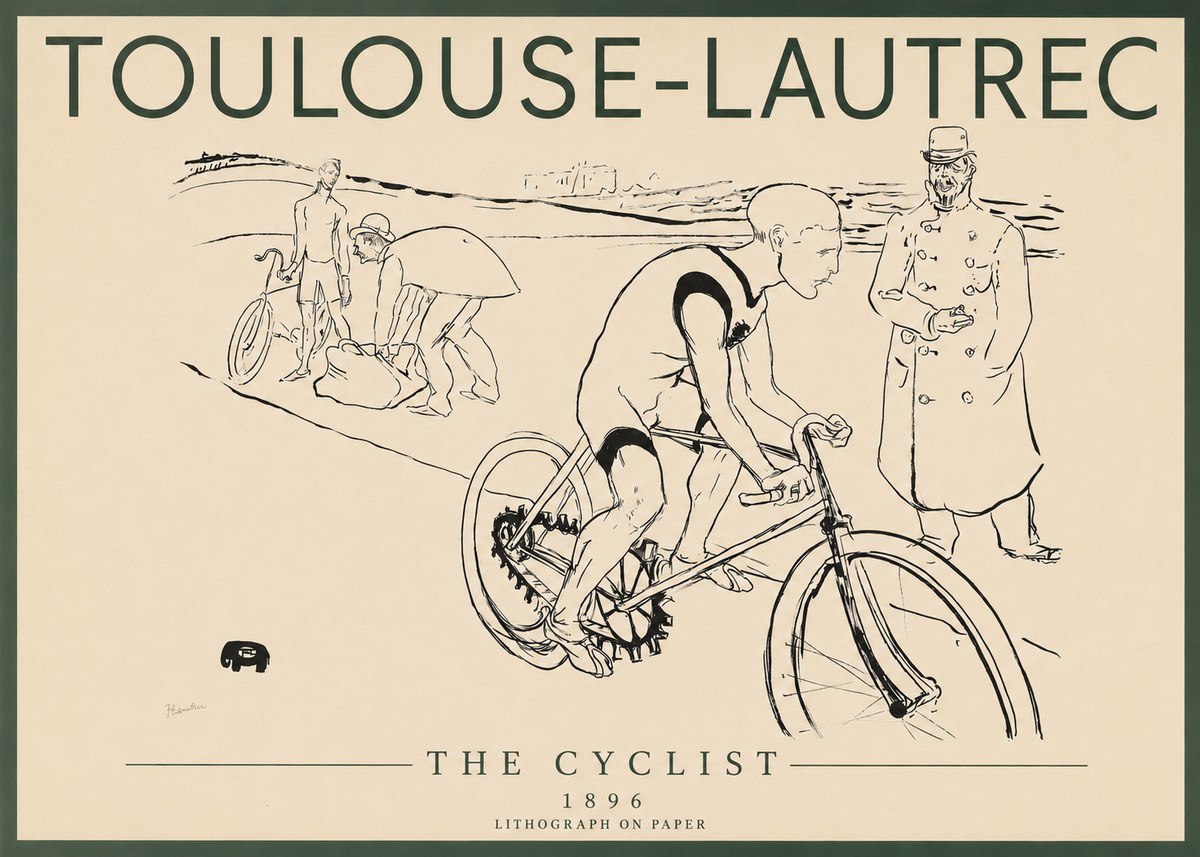 Toulouse-Lautrec The Cyclist No3 - Poster