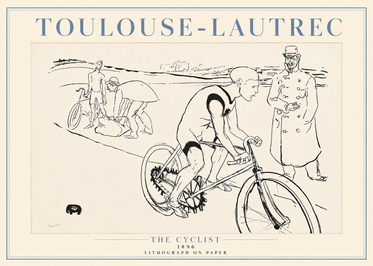 Toulouse-Lautrec The Cyclist No4 - Poster