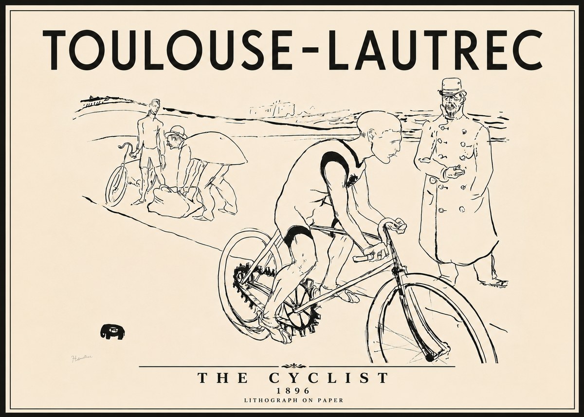 Toulouse-Lautrec The Cyclist No6 - Poster