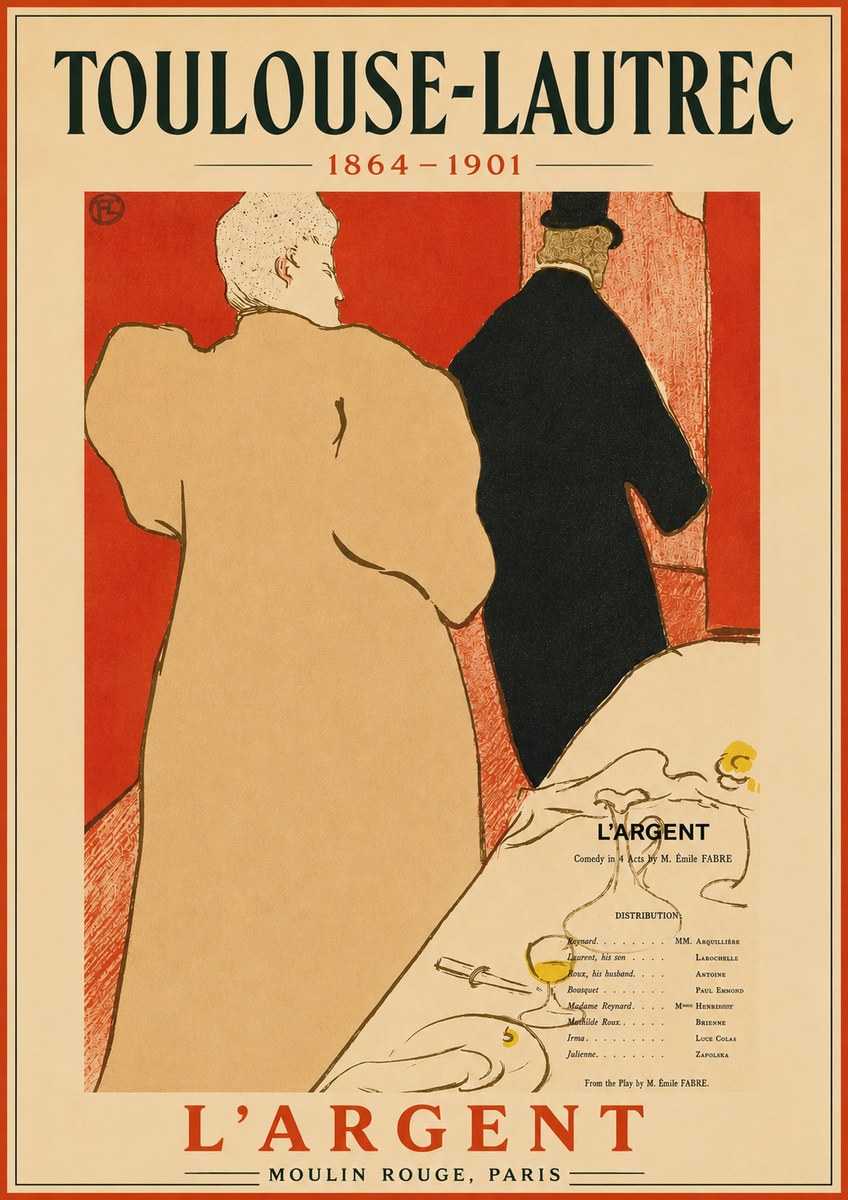 Toulouse-Lautrec L'argent No4 - Poster