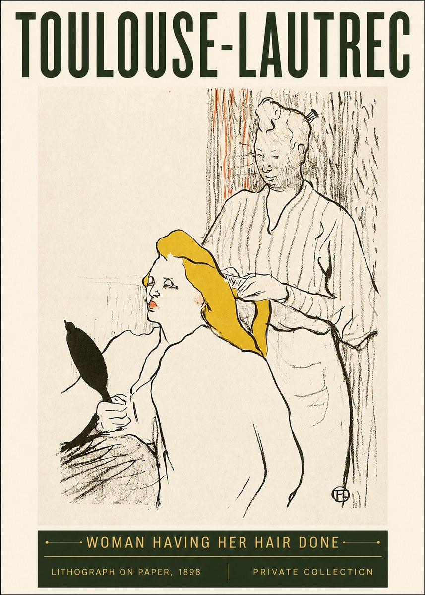Toulouse-Lautrec Woman Having Her Hair Done No3 - Poster