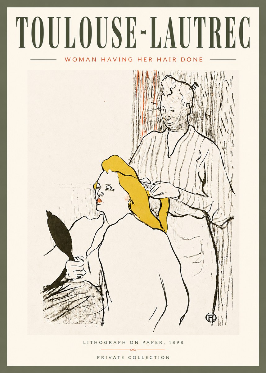 Toulouse-Lautrec Woman Having Her Hair Done No5 - Poster