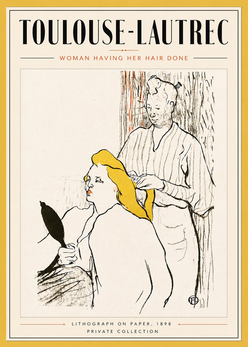 Toulouse-Lautrec Woman Having Her Hair Done No6 - Poster