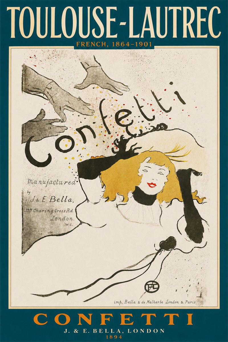 Toulouse-Lautrec Confetti No4 - Poster