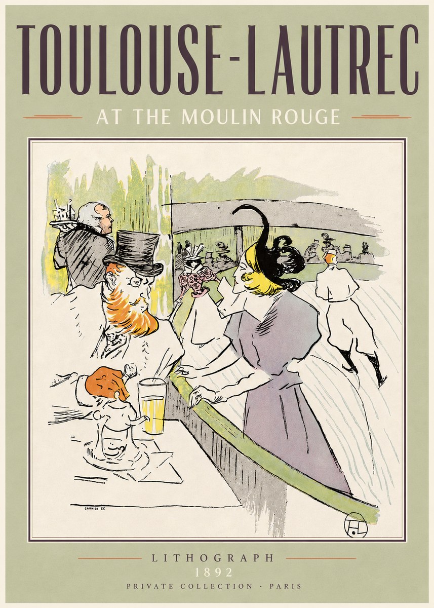 Toulouse-Lautrec At the Moulin Rouge XV No4 - Poster