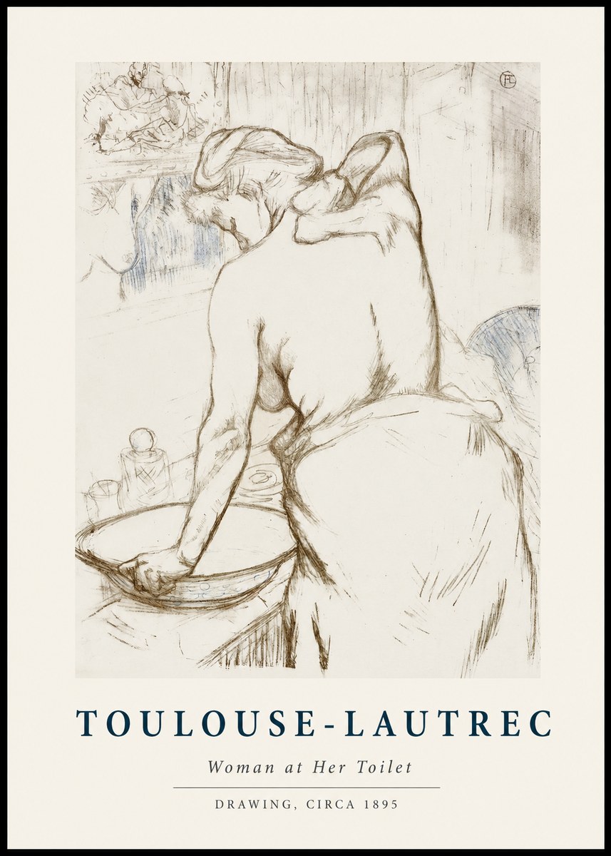 Toulouse-Lautrec Woman at Her Toilet No1 - Poster