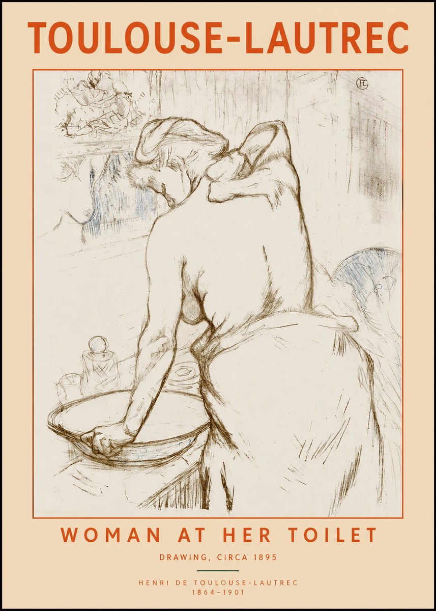 Toulouse-Lautrec Woman at Her Toilet No2 - Poster