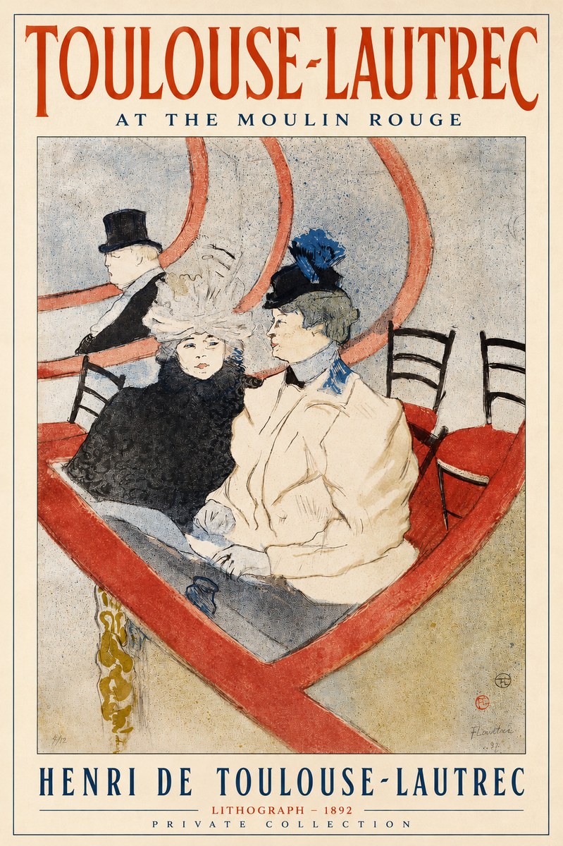 Toulouse-Lautrec At the Moulin Rouge XVI No2 - Poster