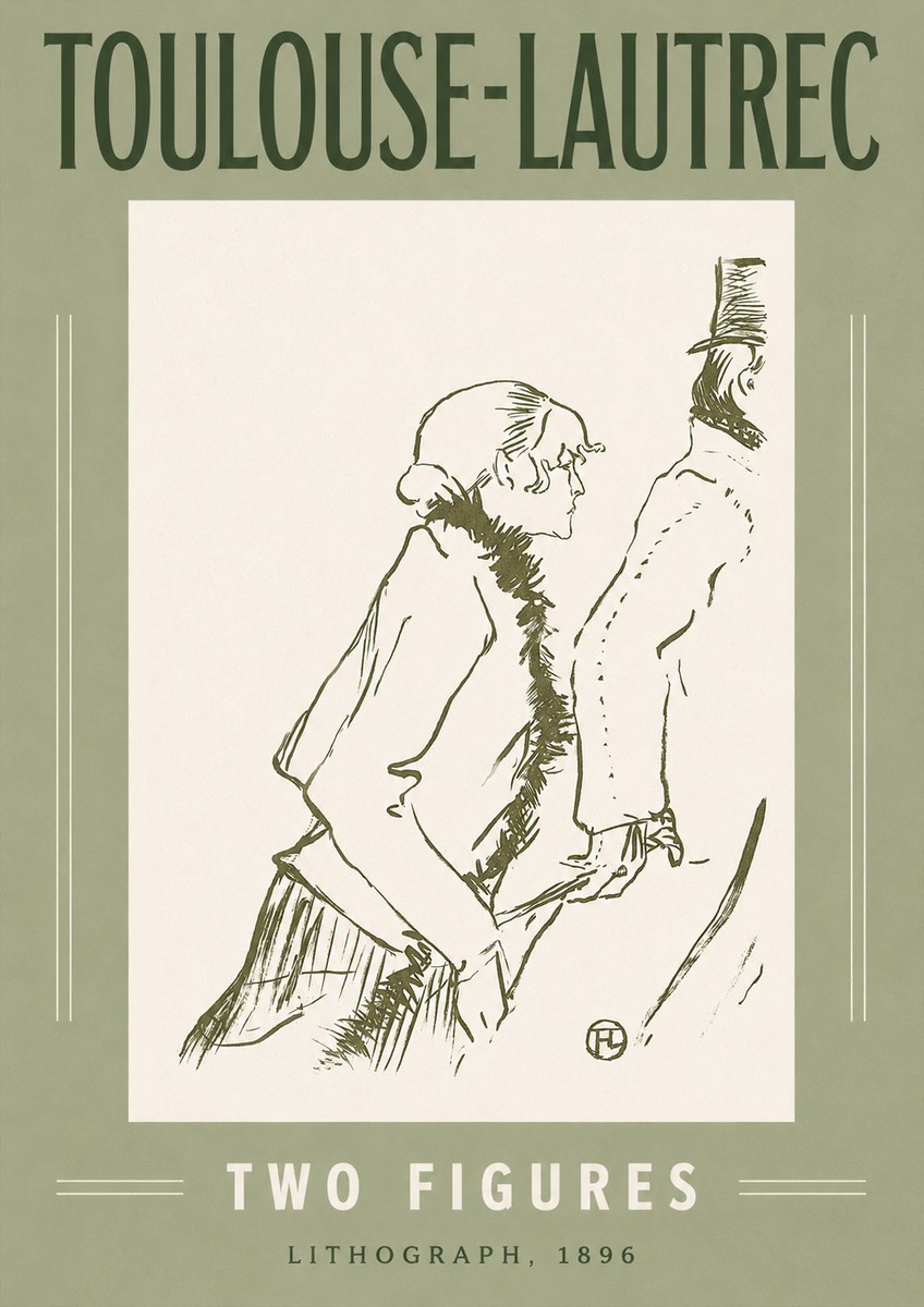 Toulouse-Lautrec Two Figures No2 - Poster