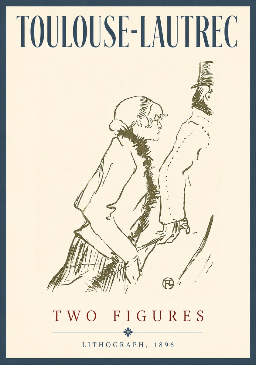 Toulouse-Lautrec Two Figures No3 - Poster
