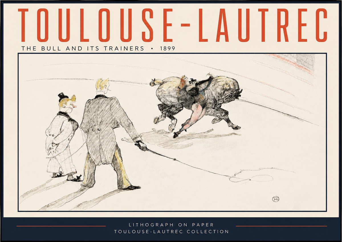 Toulouse-Lautrec The Bull and Its Trainers No3 - Poster