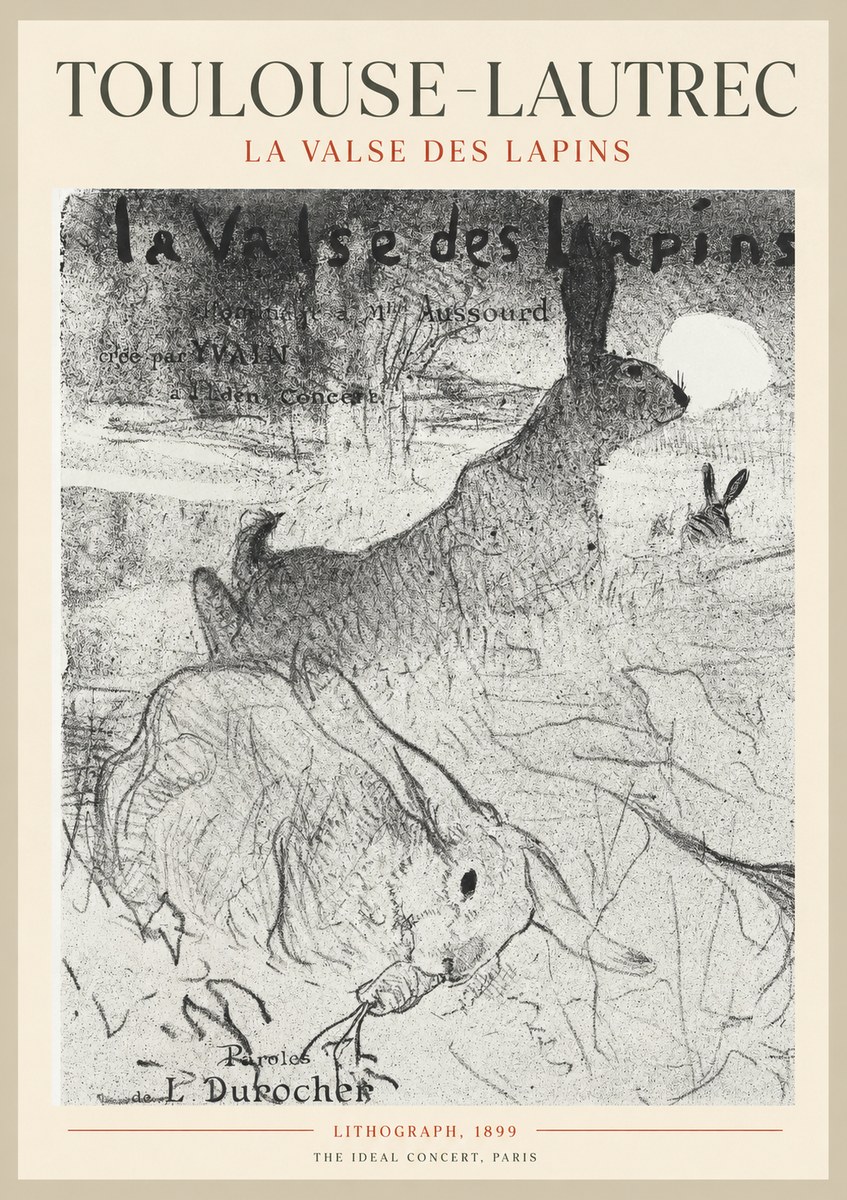 Toulouse-Lautrec La Valse Des Lapins No1 - Poster