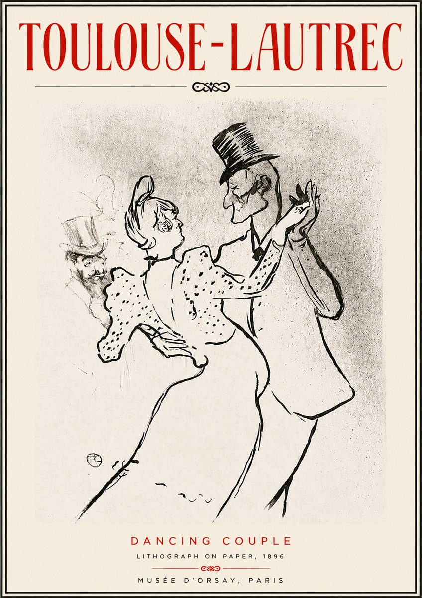 Toulouse-Lautrec Dancing Couple No5 - Poster