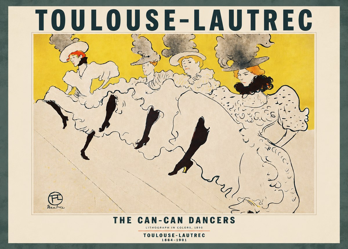 Toulouse-Lautrec The Can-can Dancers No4 - Poster