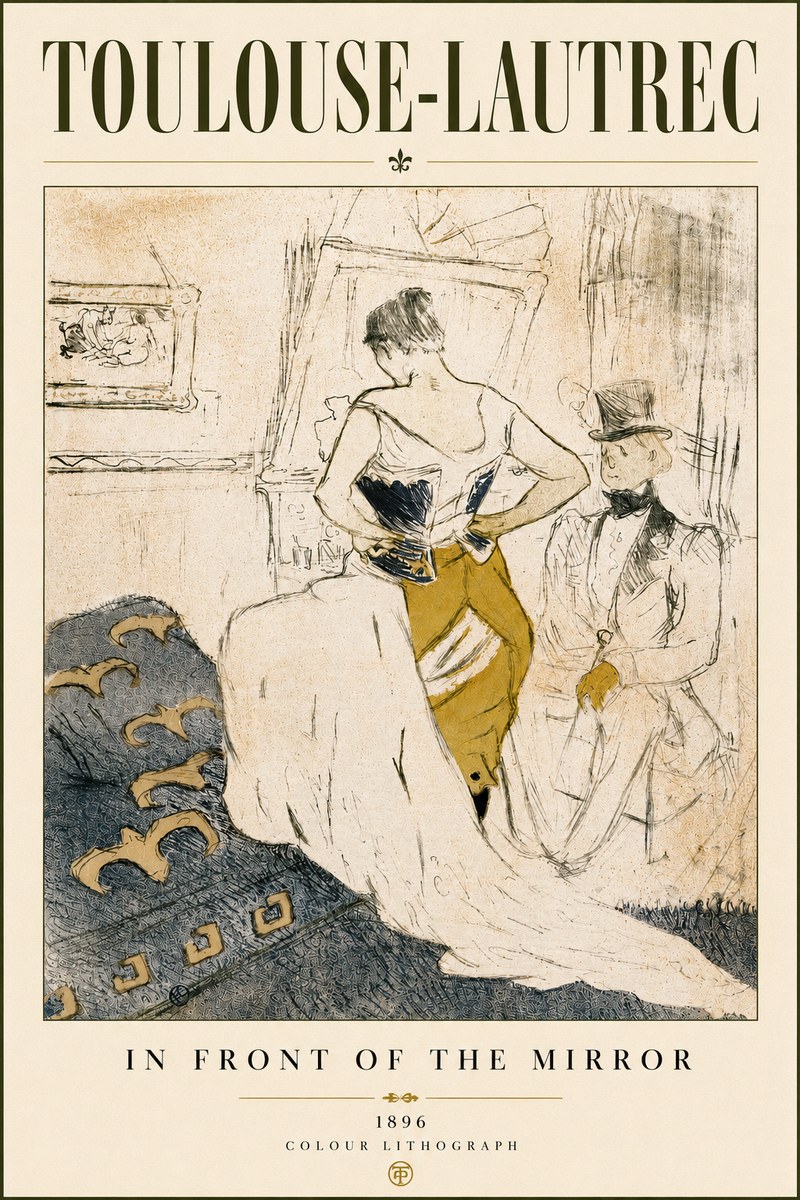 Toulouse-Lautrec In Front of the Mirror No4 - Poster