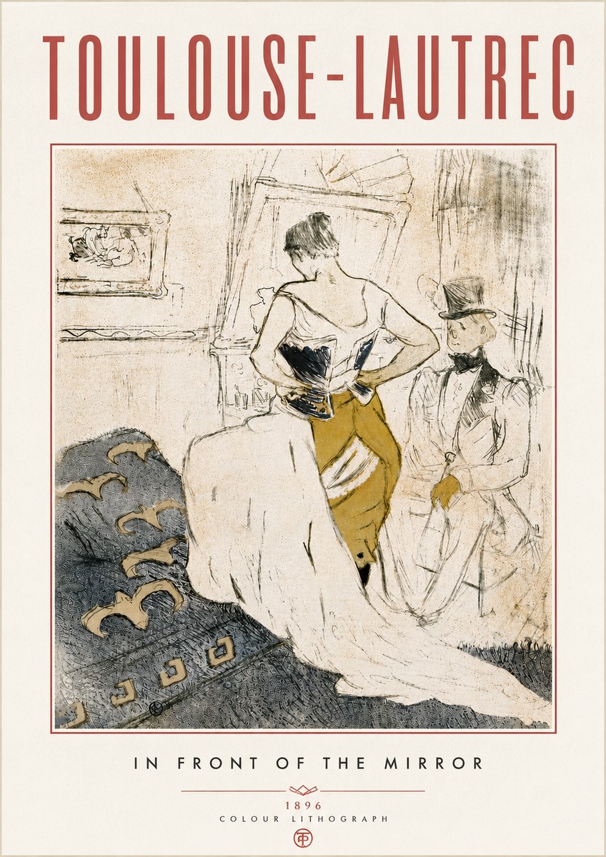Toulouse-Lautrec In Front of the Mirror No6 - Poster