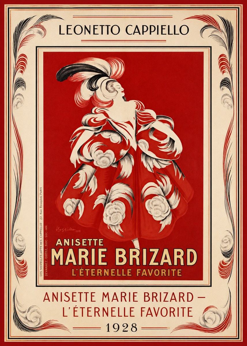 Leonetto Cappiello Ansette Marie Brizard - L'éternelle Favorite No1 - Poster