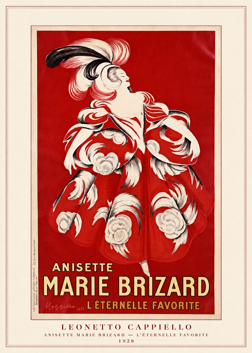 Leonetto Cappiello Ansette Marie Brizard - L'éternelle Favorite No3 - Poster