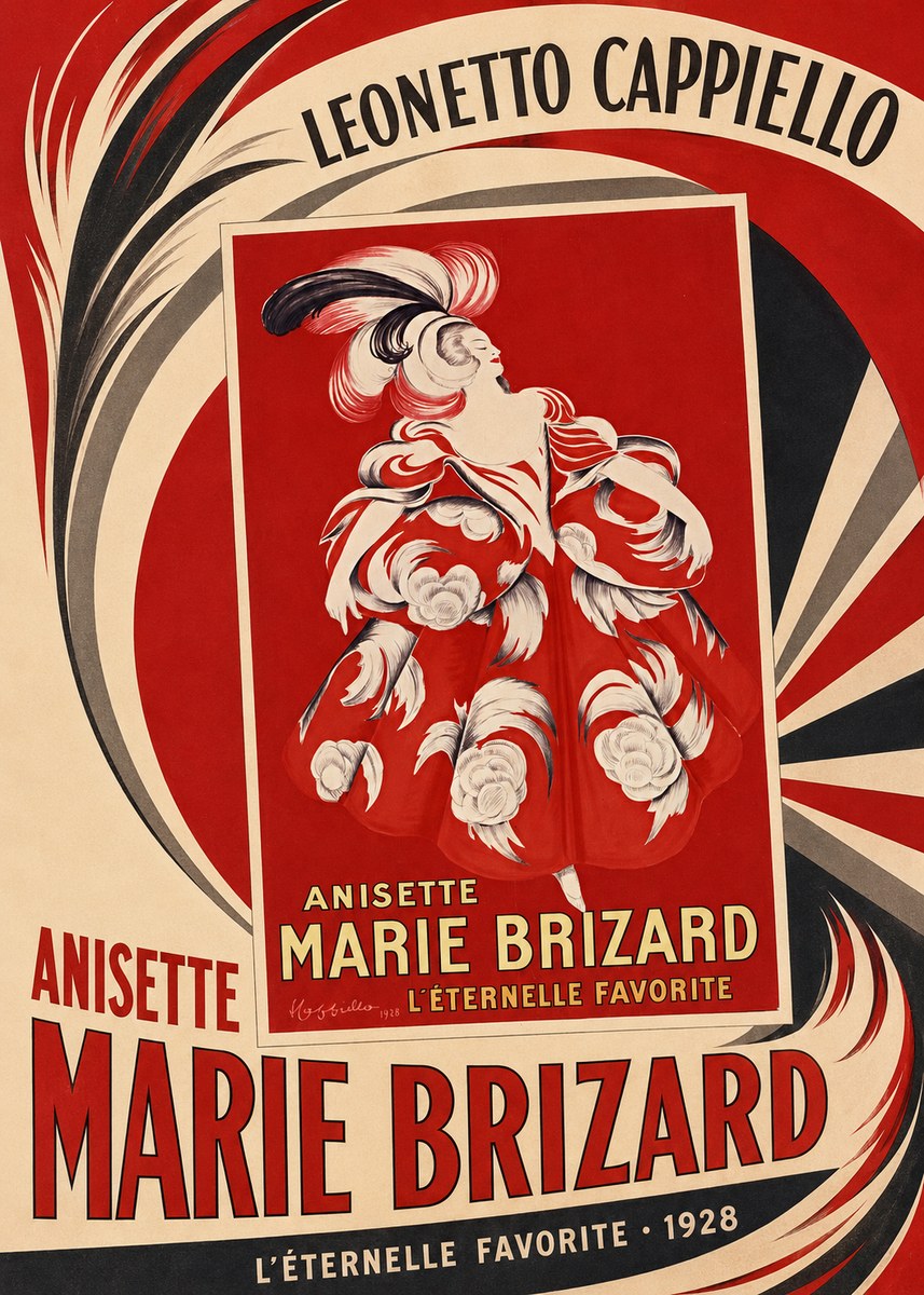 Leonetto Cappiello Anisette Marie Brizard - L'éternelle Favorite No2 - Poster