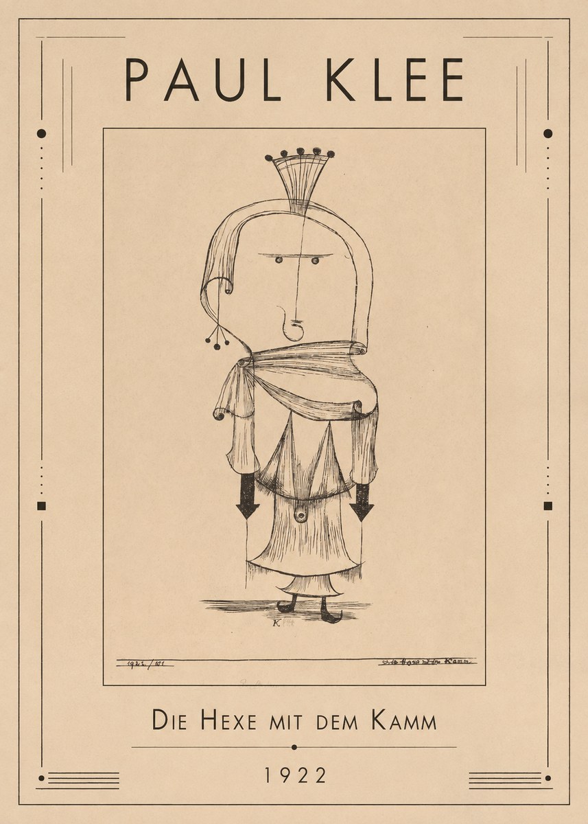 Paul Klee Die Hexe Mit Dem Kamm No1 - Poster