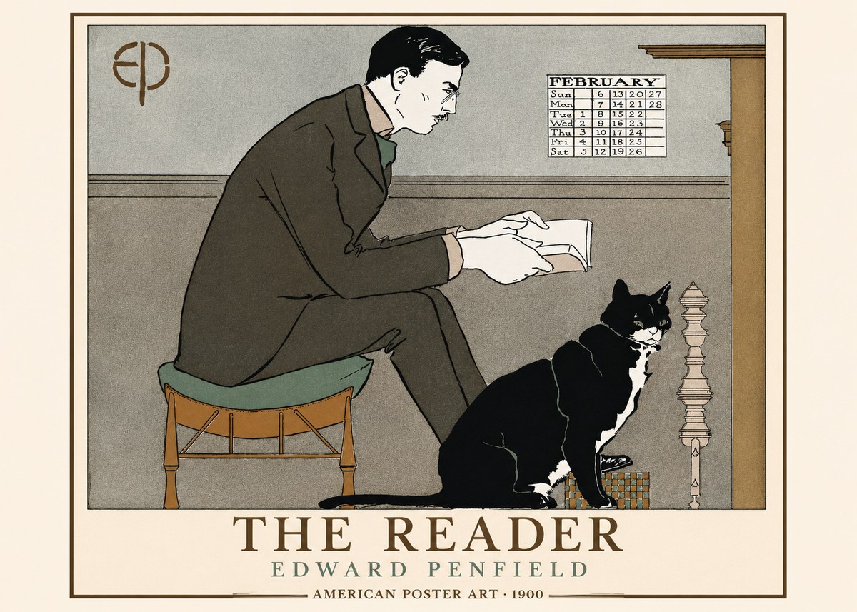 Edward Penfield The Reader I No1 - Poster