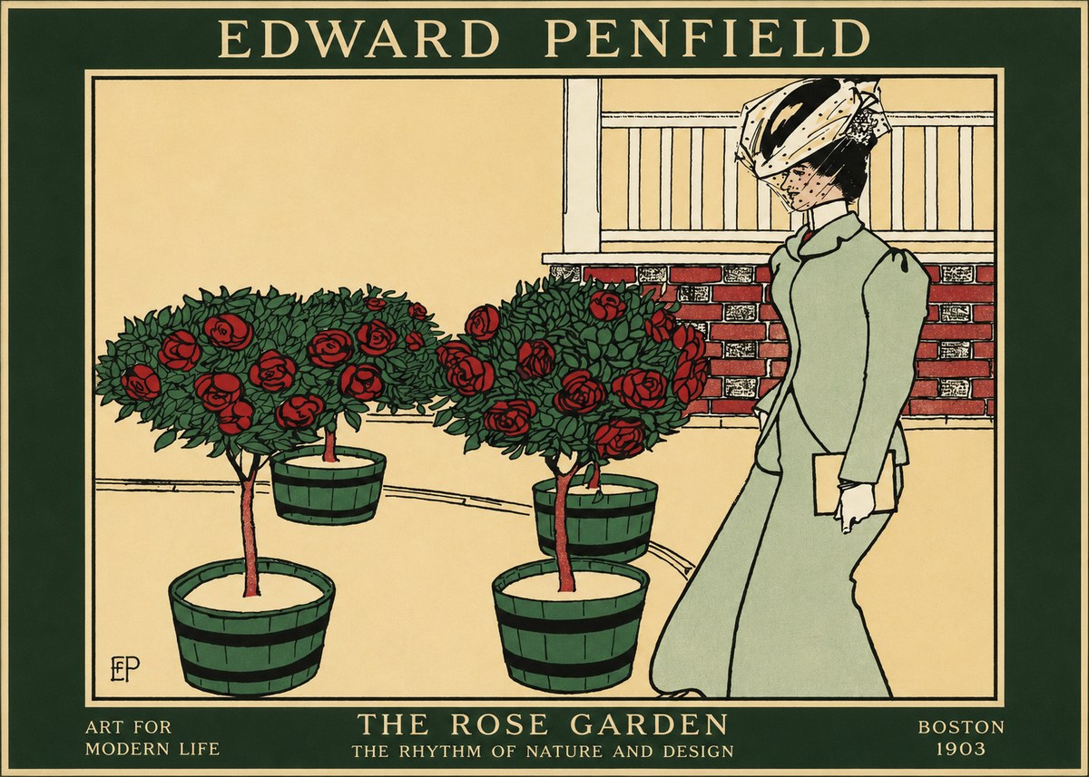 Edward Penfield The Rose Garden No1 - Poster