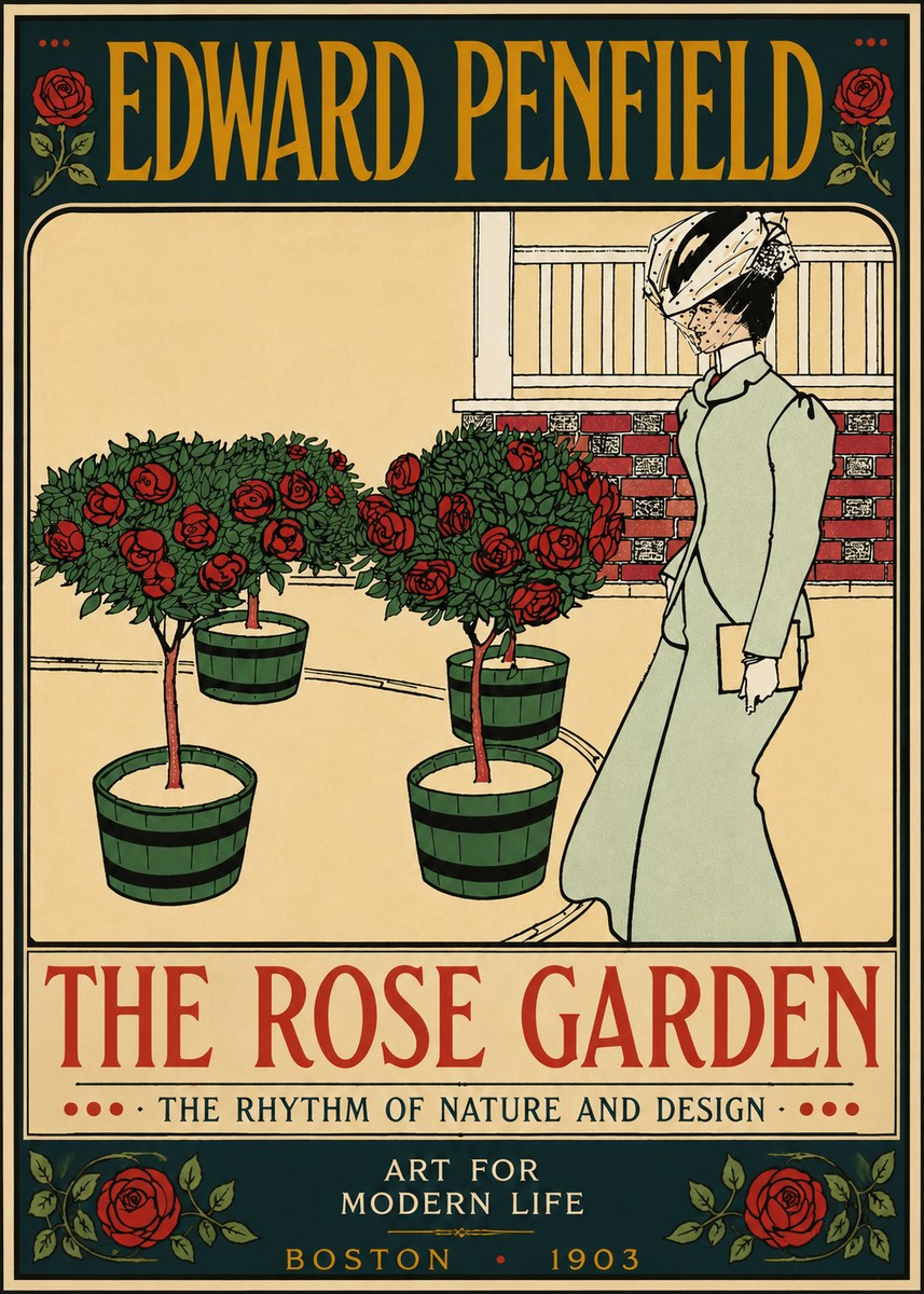 Edward Penfield The Rose Garden No6 - Poster