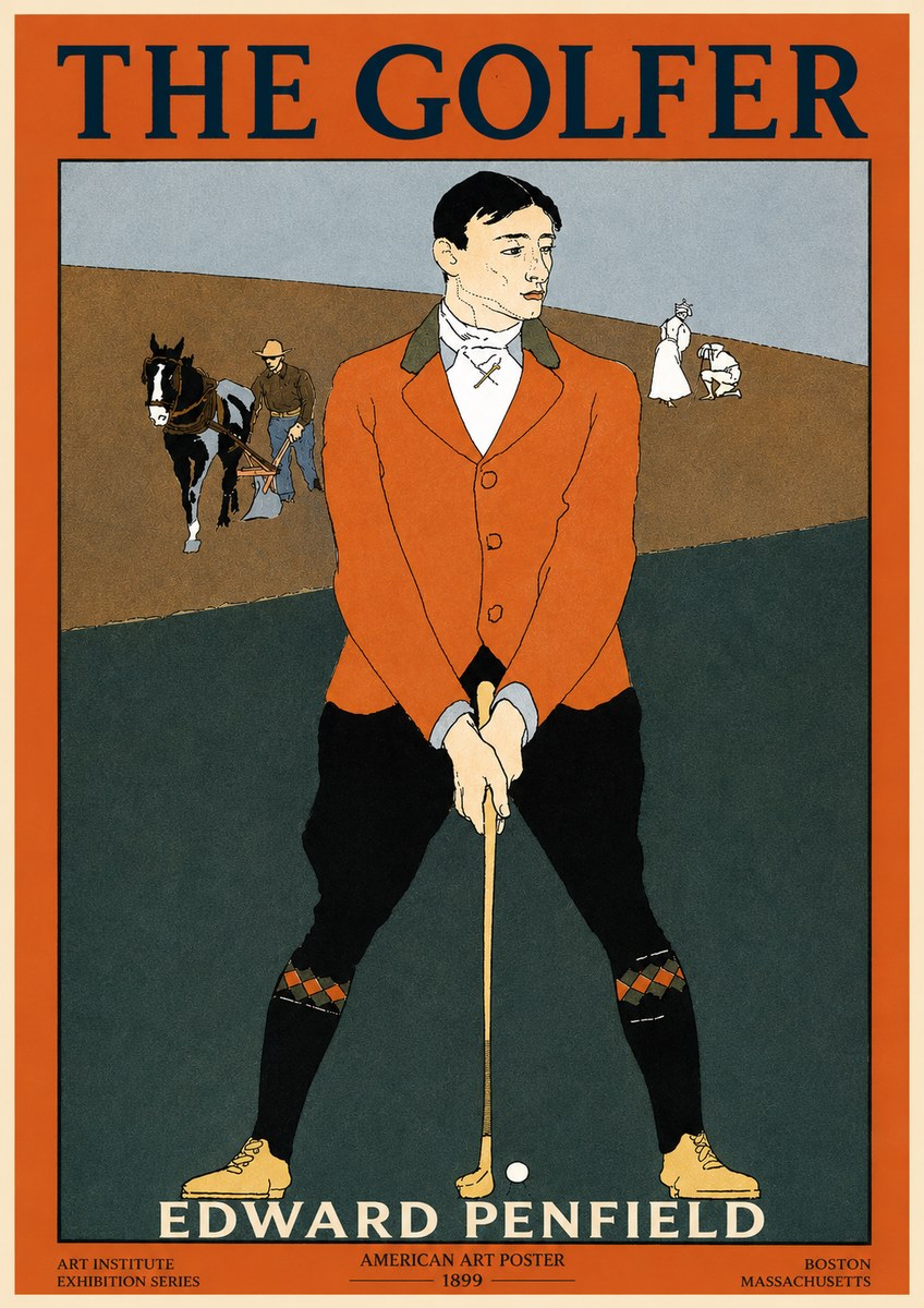Edward Penfield The Golfer No2 - Poster