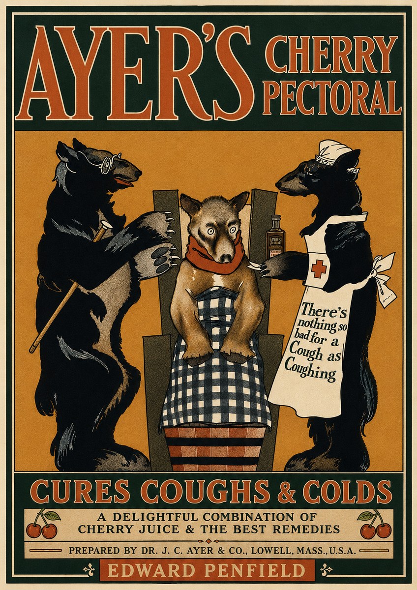 Edward Penfield Ayer's Cherry Pectoral No4 - Poster