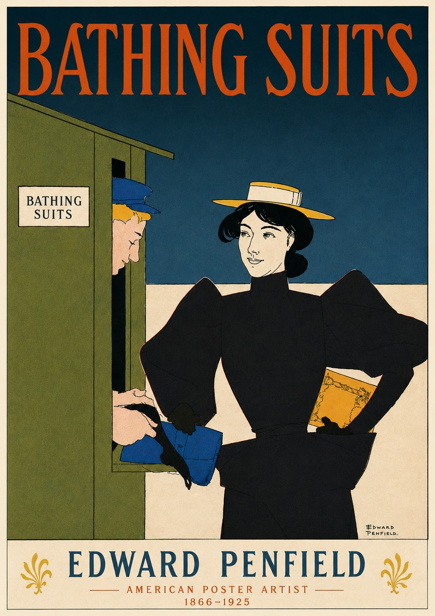 Edward Penfield Bathing Suits No4 - Poster