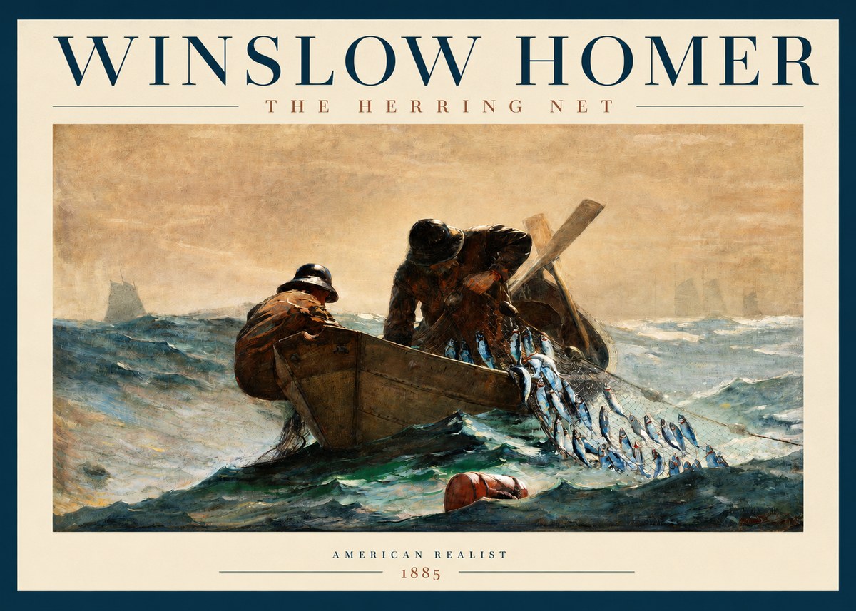 Winslow Homer The Herring Net I No2 - Poster