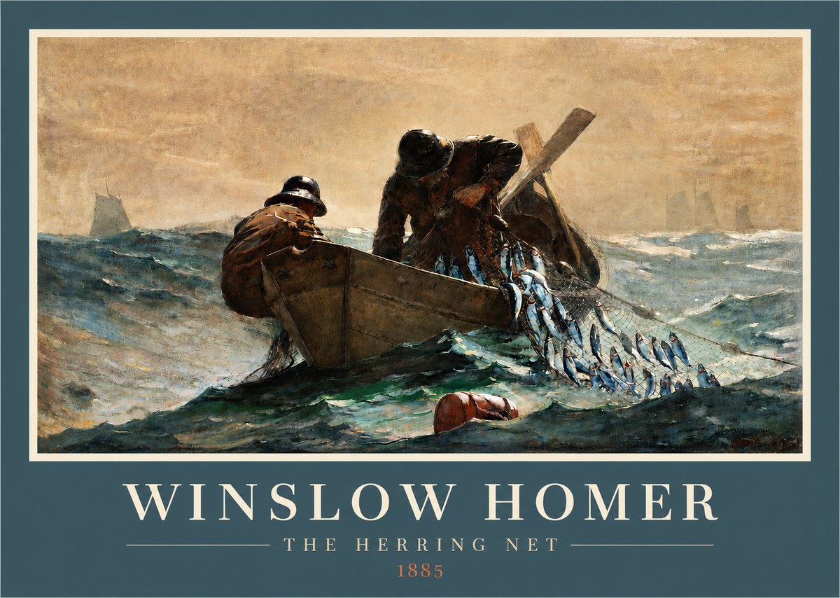 Winslow Homer The Herring Net I No3 - Poster