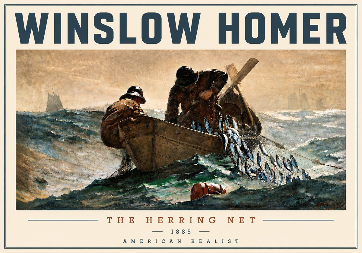 Winslow Homer The Herring Net I No5 - Poster