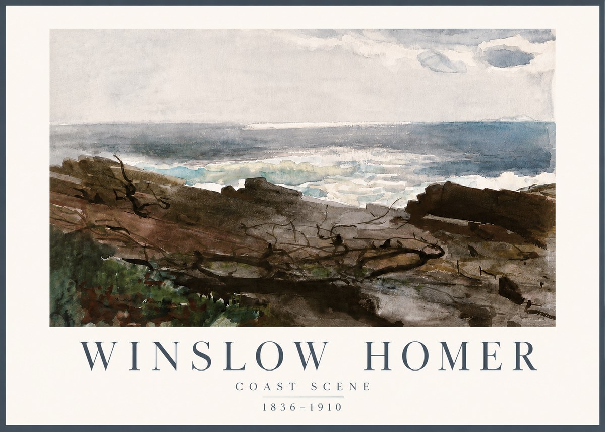 Winslow Homer Coast Scene No4 - Poster