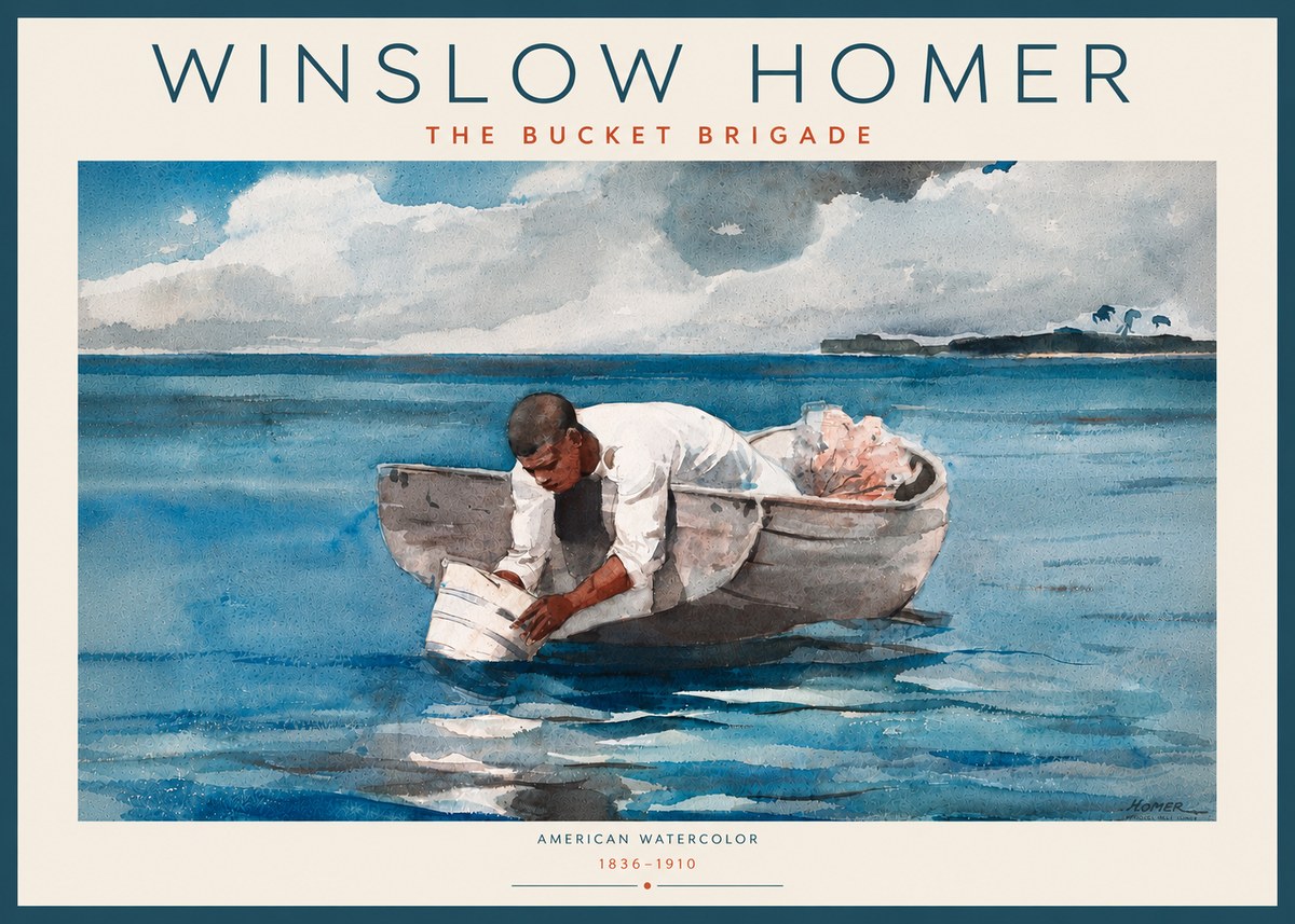 Winslow Homer The Bucket Brigade No6 - Poster