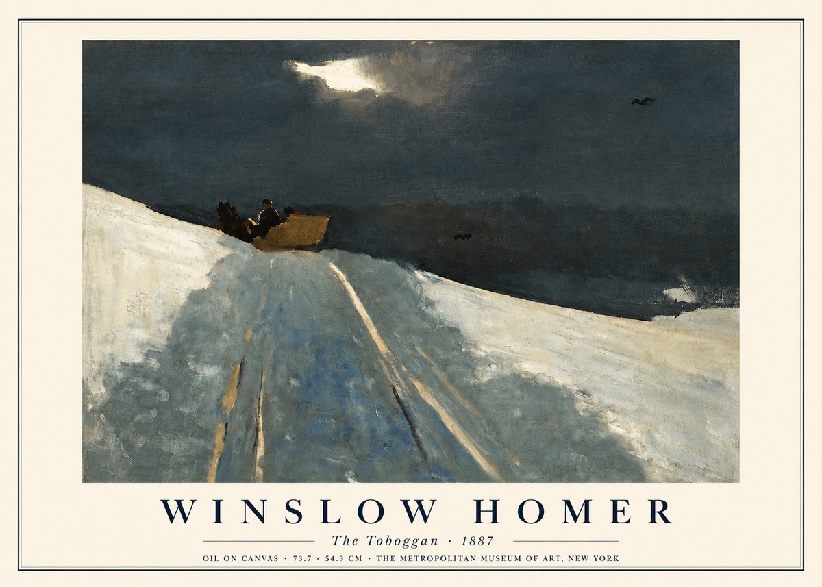 Winslow Homer The Toboggan No3 - Poster