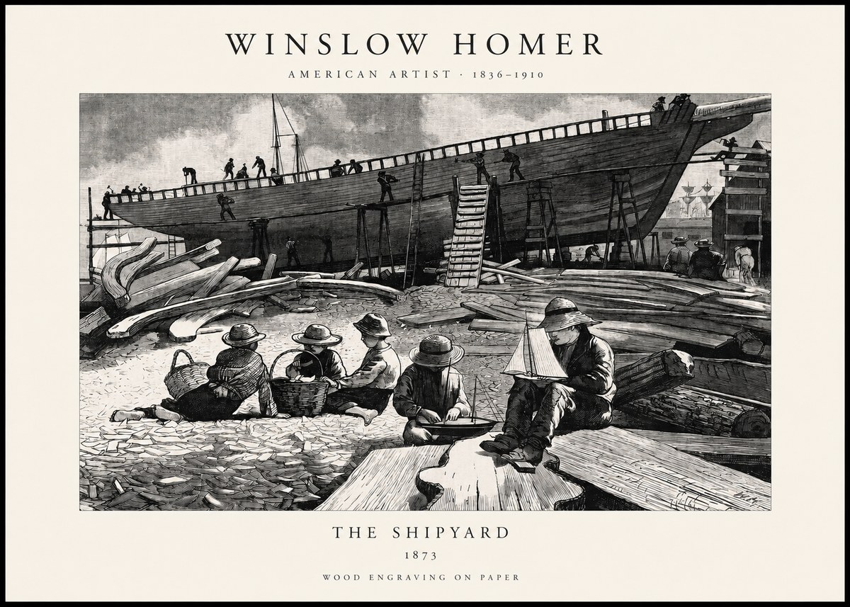 Winslow Homer The Shipyard No1 - Poster