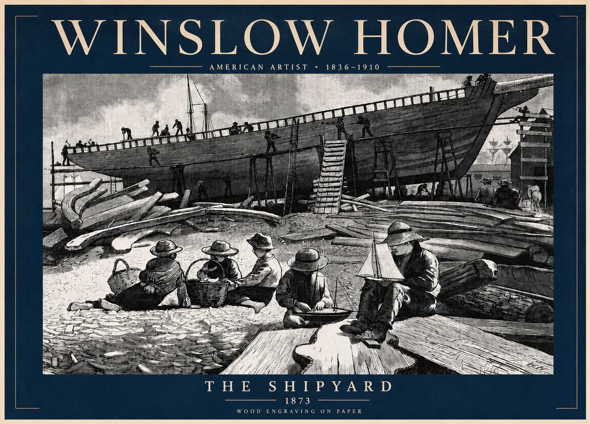 Winslow Homer The Shipyard No4 - Poster