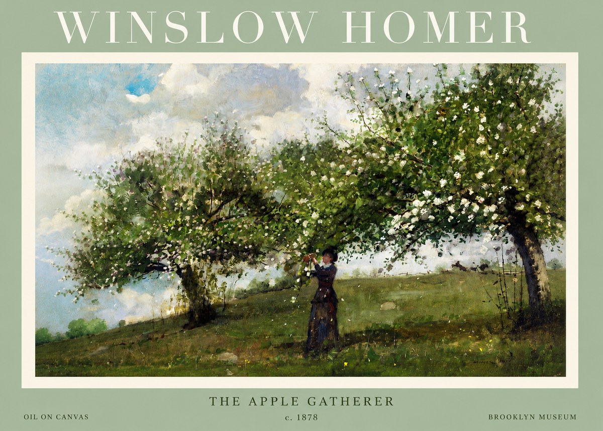 Winslow Homer The Apple Gatherer No2 - Poster